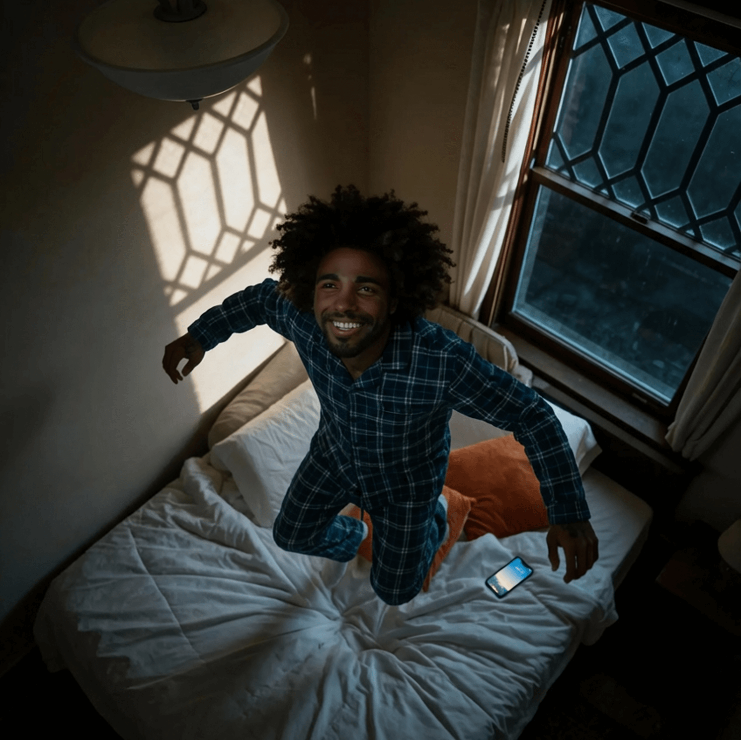 UI card displaying energy consumption data on a light fabric background